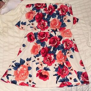 Aqua White Zip-Up Garment